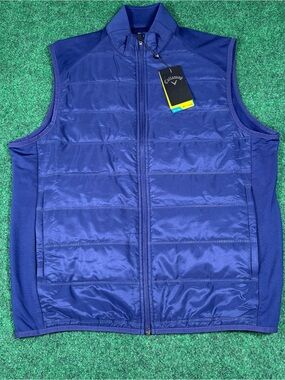 Callaway Women's Peacoat Full Zip Vest Size M NWT  Blue